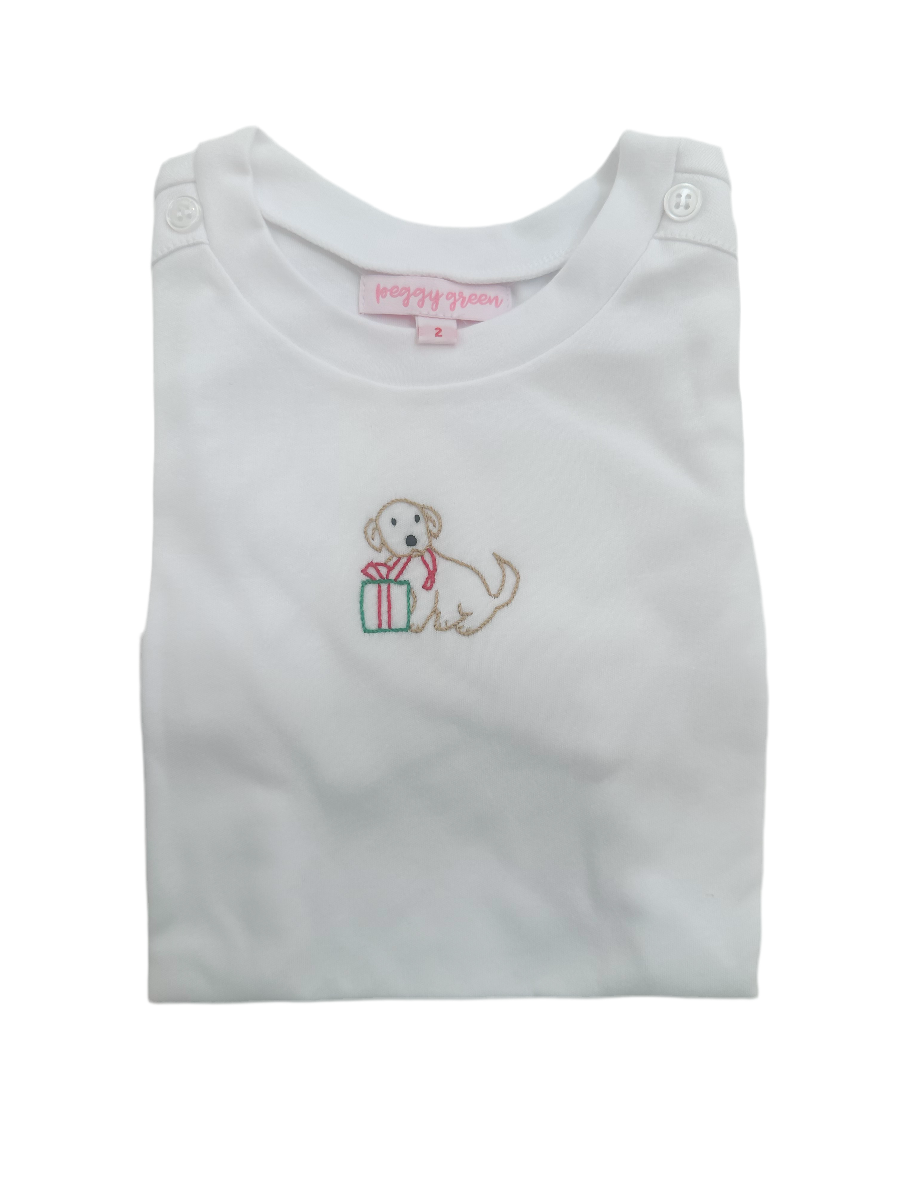 Long Sleeve Pima Tee - Puppy Present