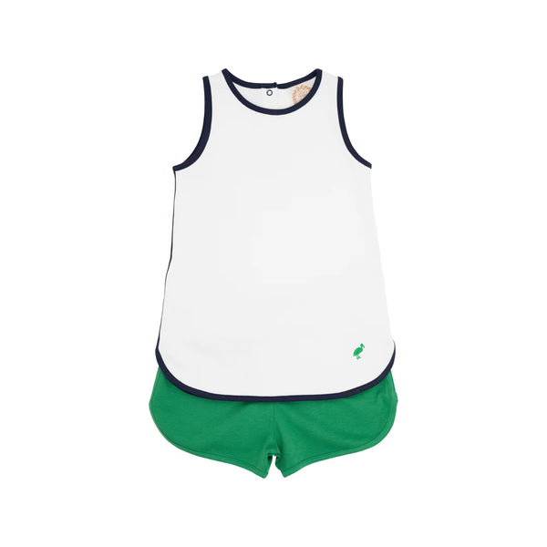Taffy Tennis Dress - Worth Ave White/Nantucket Navy/Kiawah Kelly