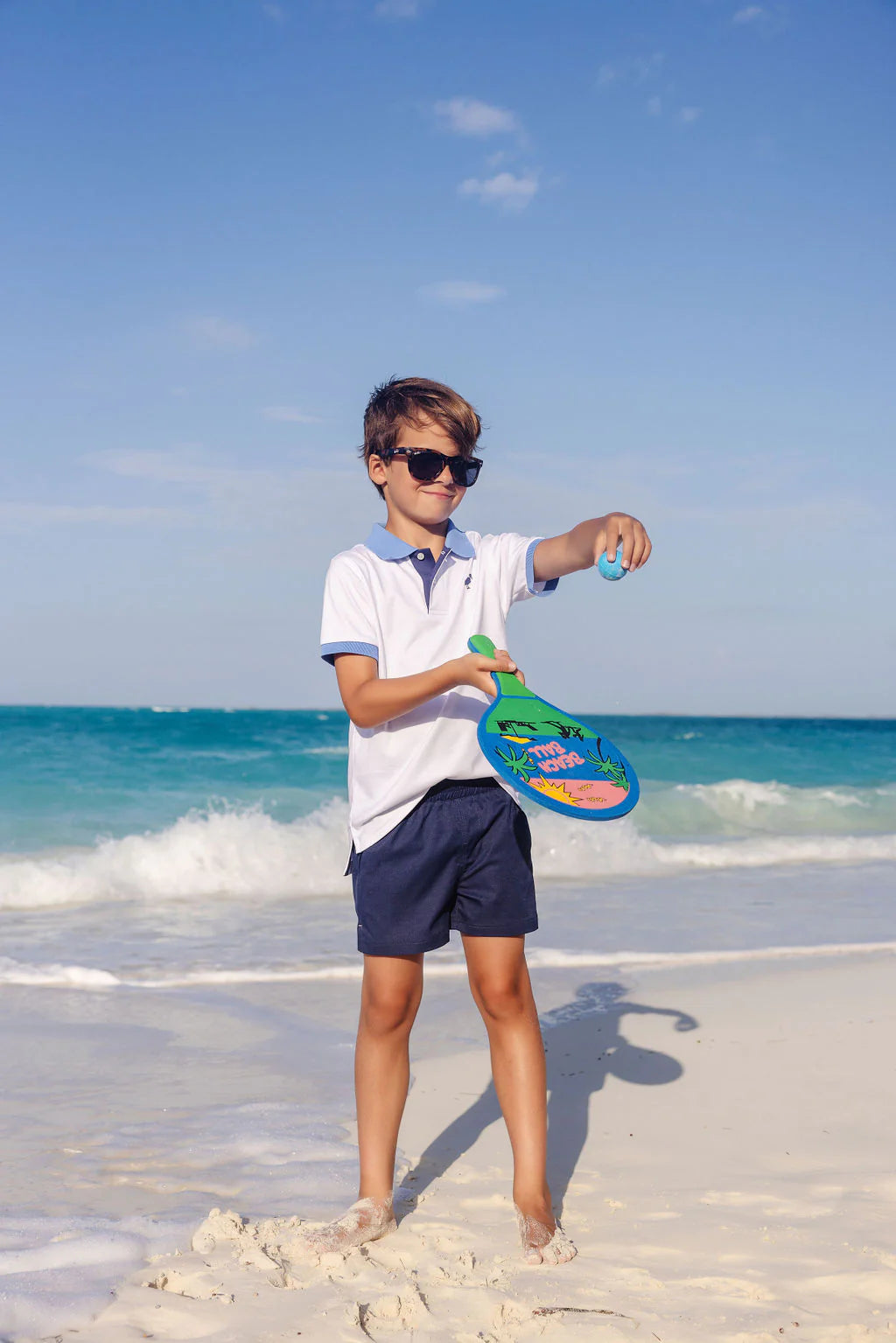 Prim and Proper Polo - Worth Avenue White/Sunrise Blvd. Blue