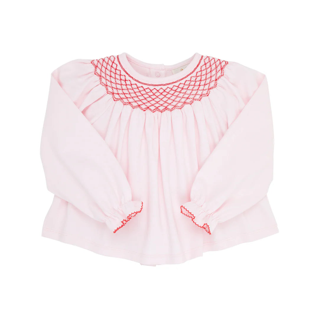 Bettye Sue Smocked Top - Palm Beach Pink