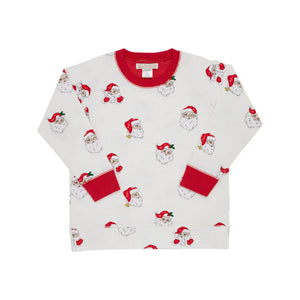 Cassidy Comfy Crewneck - Dear Santa/Richmond Red