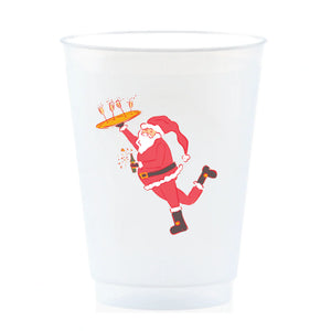 Tipsy Santa Frosted Cup Set