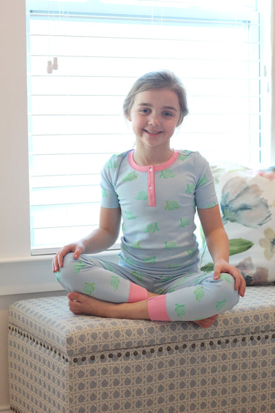Sara Jane's Short Sleeve Set - Pearl's Turtle Parade