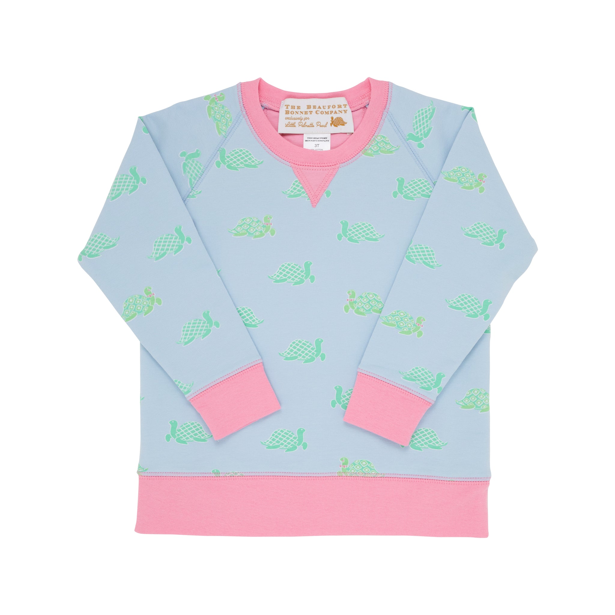 Cassidy Comfy Crewneck (Pink) - Pearl's Turtle Parade