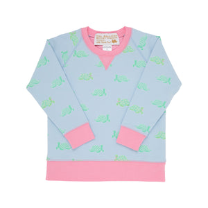Cassidy Comfy Crewneck (Pink) - Pearl's Turtle Parade