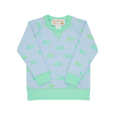 Cassidy Comfy Crewneck (Green) - Pearl's Turtle Parade